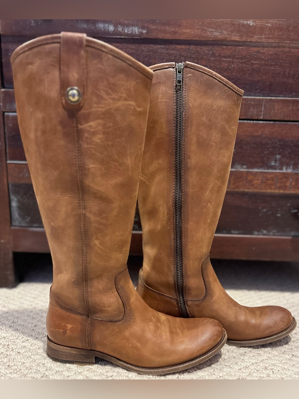 Frye Melissa Button Tall Inside Zip Boots